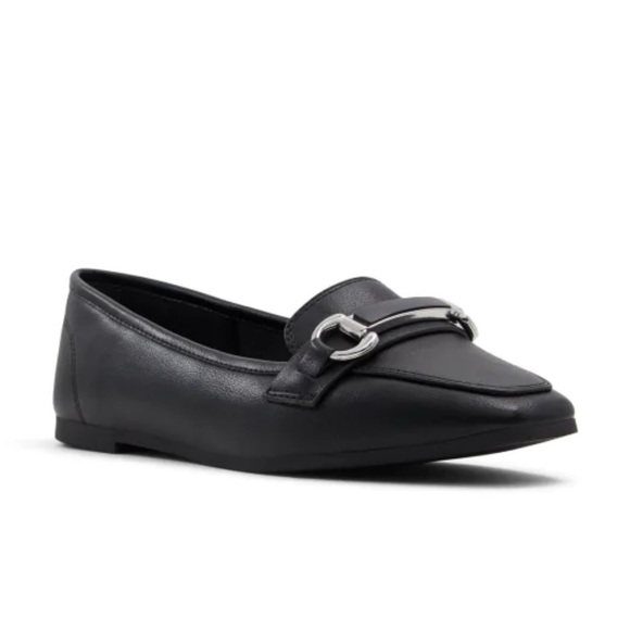 Call It Spring Black Vegan Loafers with Silver Accent - Picture 6 of 8